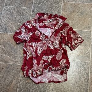 Red Floral Women's Top
